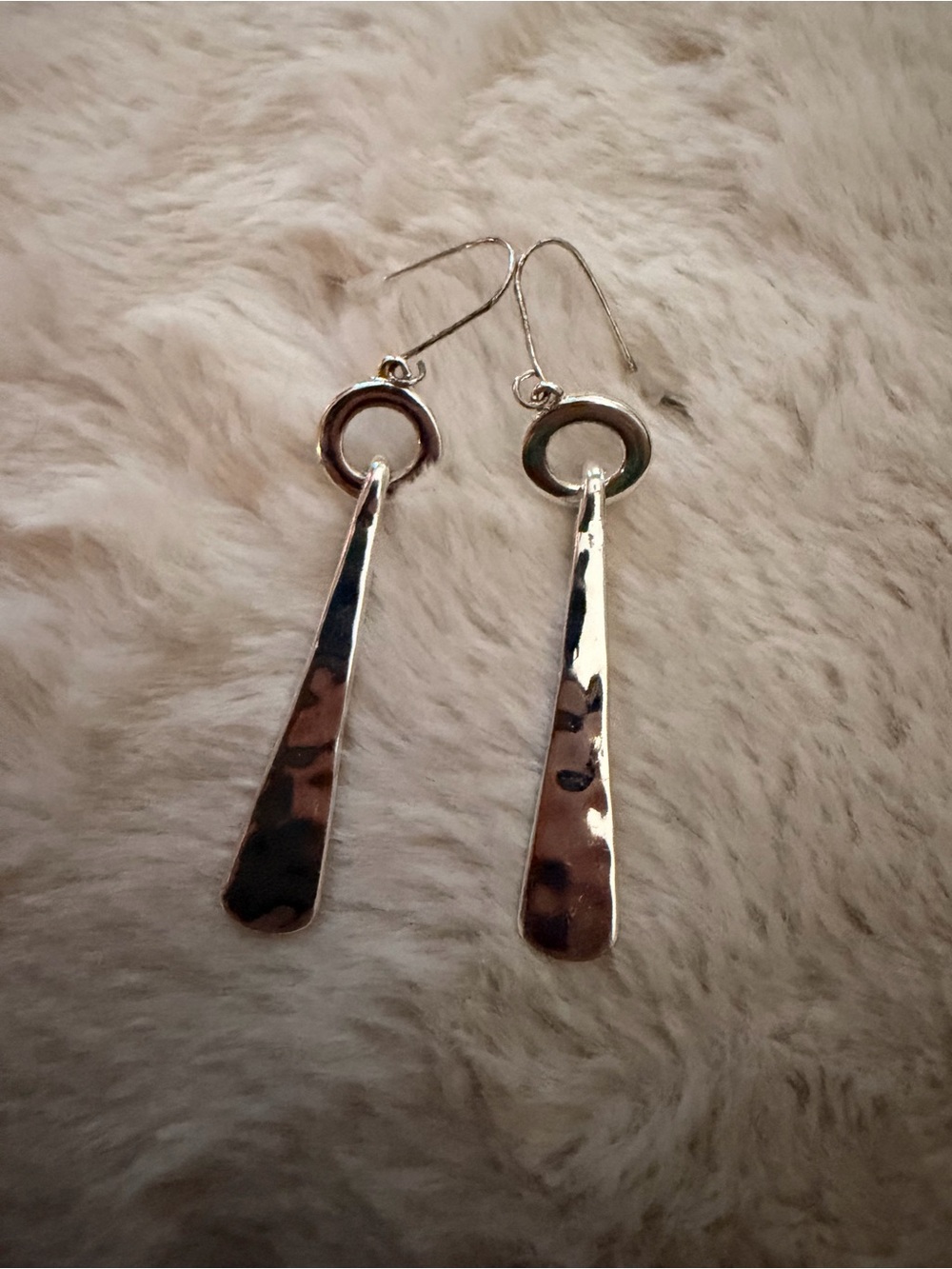 Robert Lee Morris Polished Silver Drop Circle Earrings - Silver